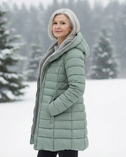 [Clearance] Waterproof Fleece-Lined Quilted Coat